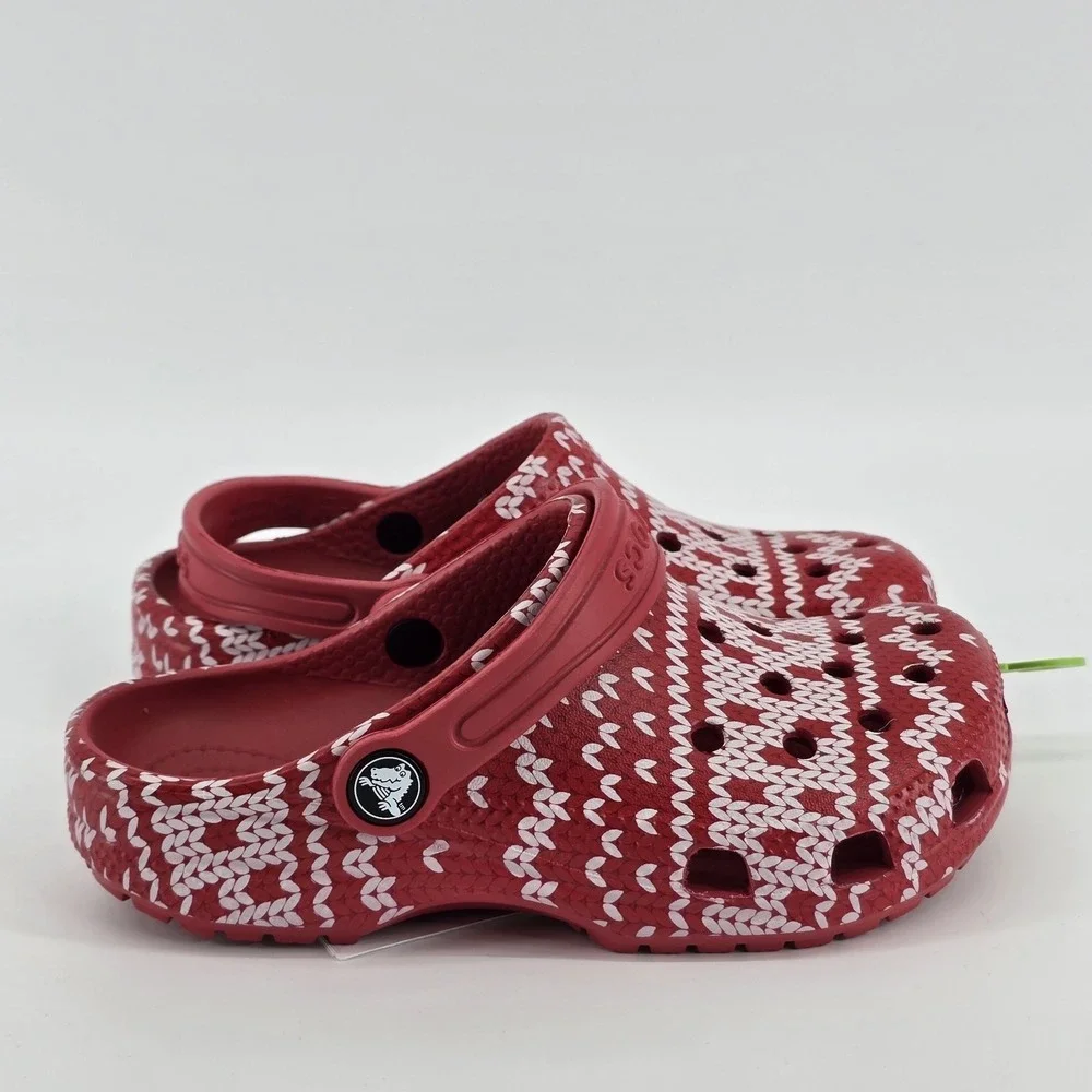 Crocs Classic Clog - Seasonal Graphic‎ 209221-90H Size C11 Holiday Sweater